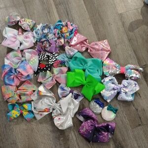 Vibrant Hair Accessories Collection with Bows Clips and Scrunchies